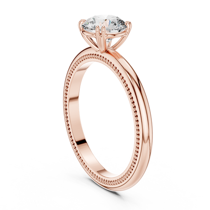 Milgrain Solitaire Engagement Ring