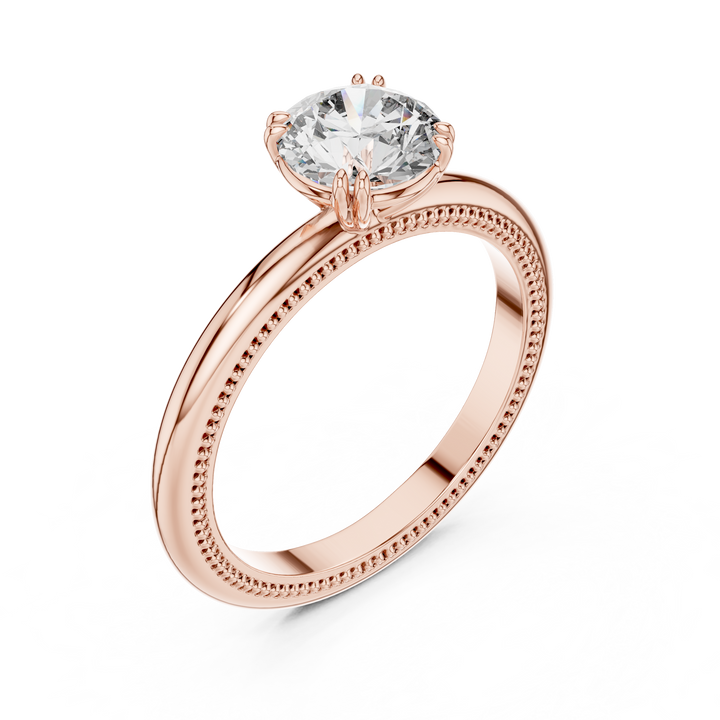 Milgrain Solitaire Engagement Ring