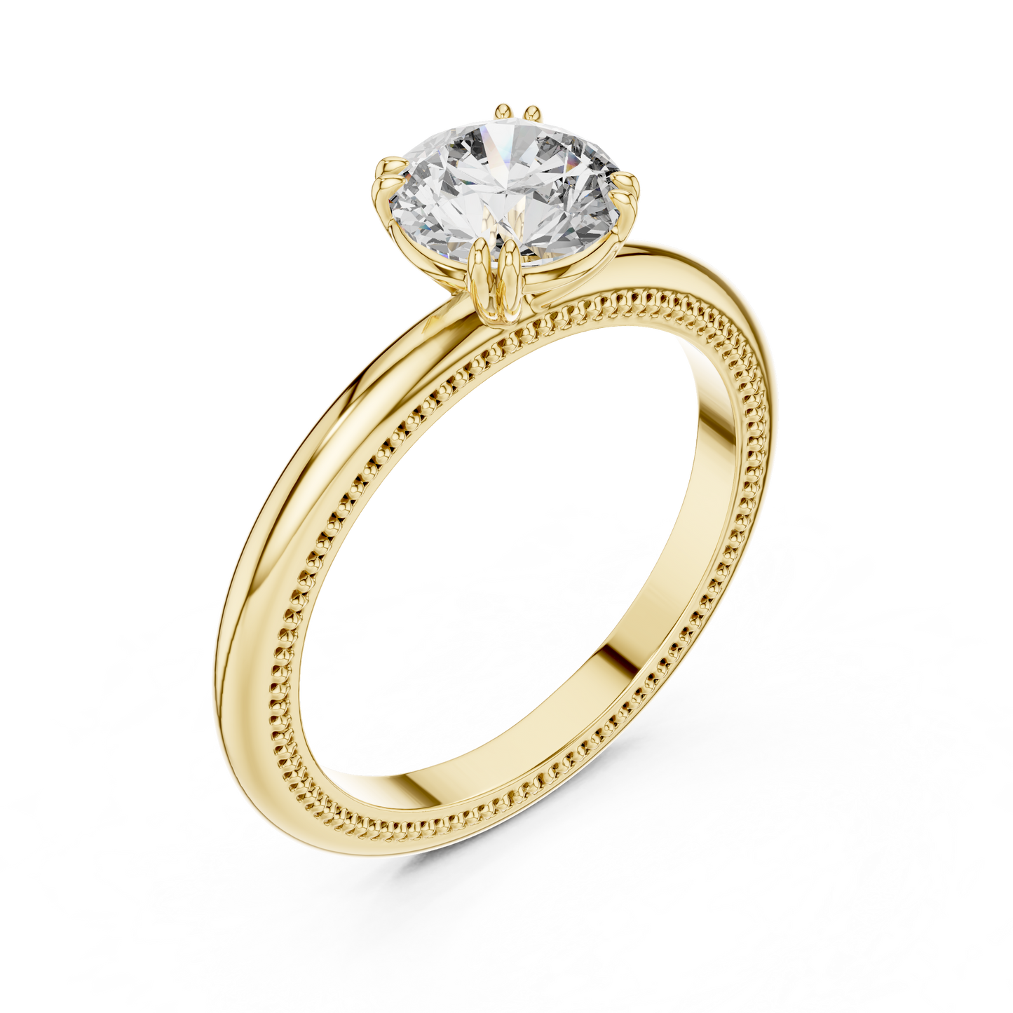Milgrain Solitaire Engagement Ring