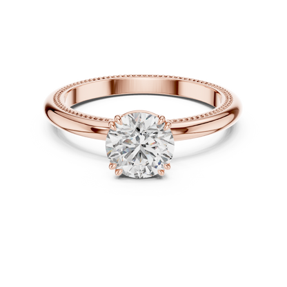 Milgrain Solitaire Engagement Ring