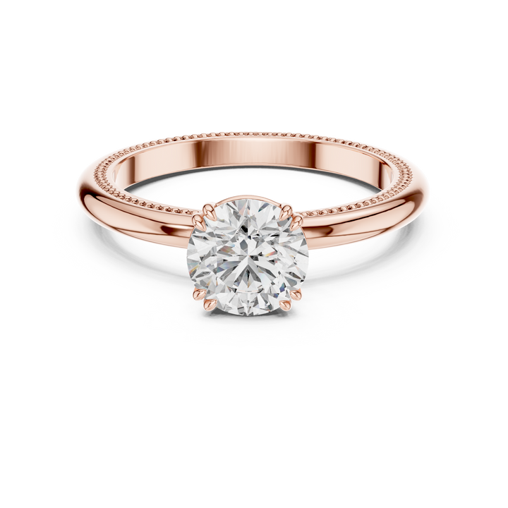 Milgrain Solitaire Engagement Ring