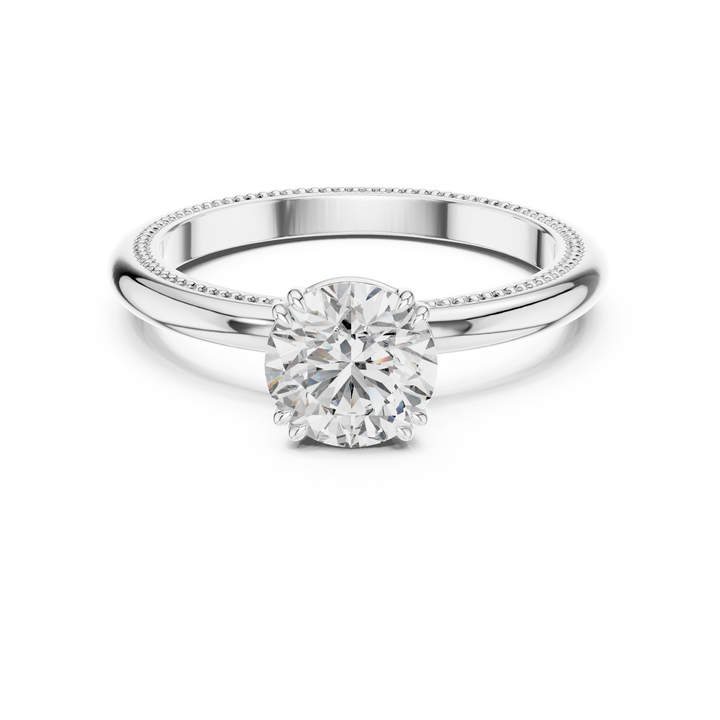 Milgrain Solitaire Engagement Ring