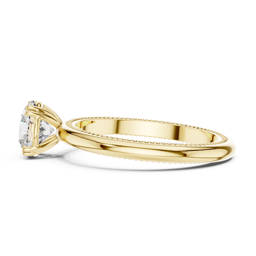 Milgrain Solitaire Engagement Ring