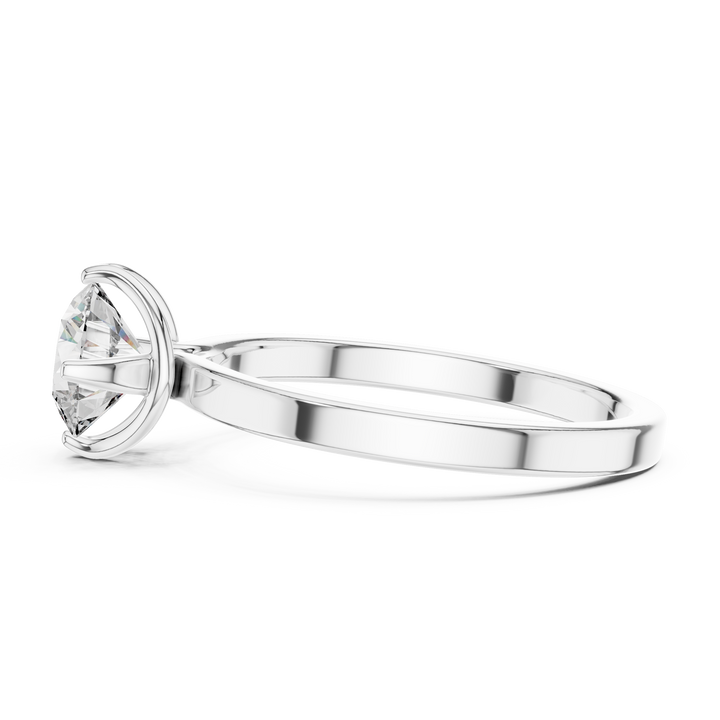 Classic Six-Prong Round Solitaire Diamond Engagement Ring