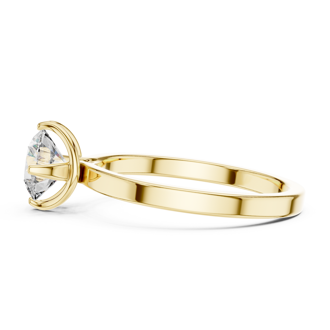 Classic Six-Prong Round Solitaire Diamond Engagement Ring