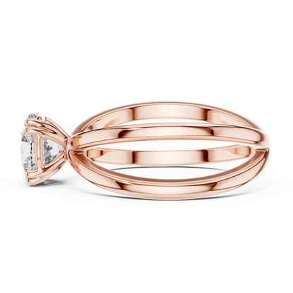 Modern Split Shank Diamond Solitaire Ring
