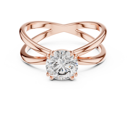 Modern Split Shank Diamond Solitaire Ring