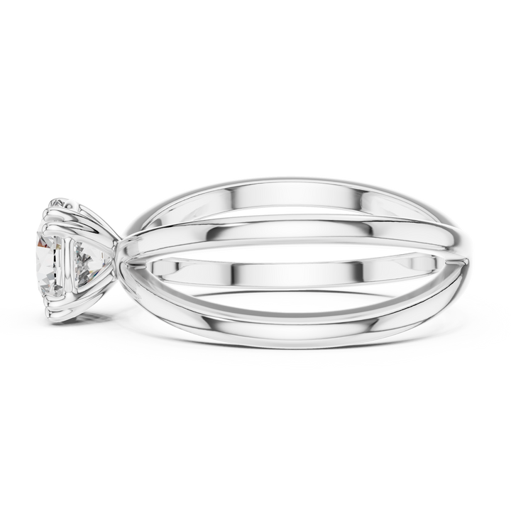 Modern Split Shank Diamond Solitaire Ring
