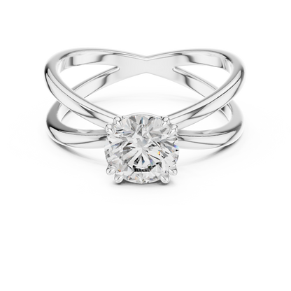 Modern Split Shank Diamond Solitaire Ring