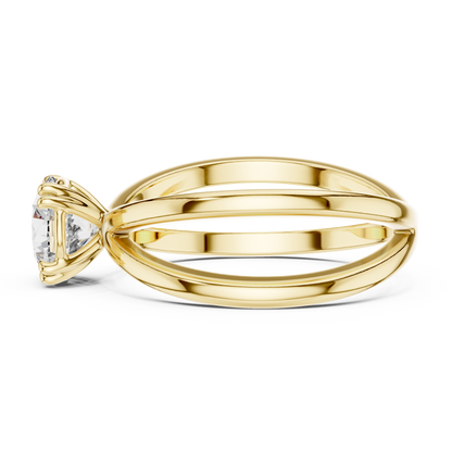 Modern Split Shank Diamond Solitaire Ring