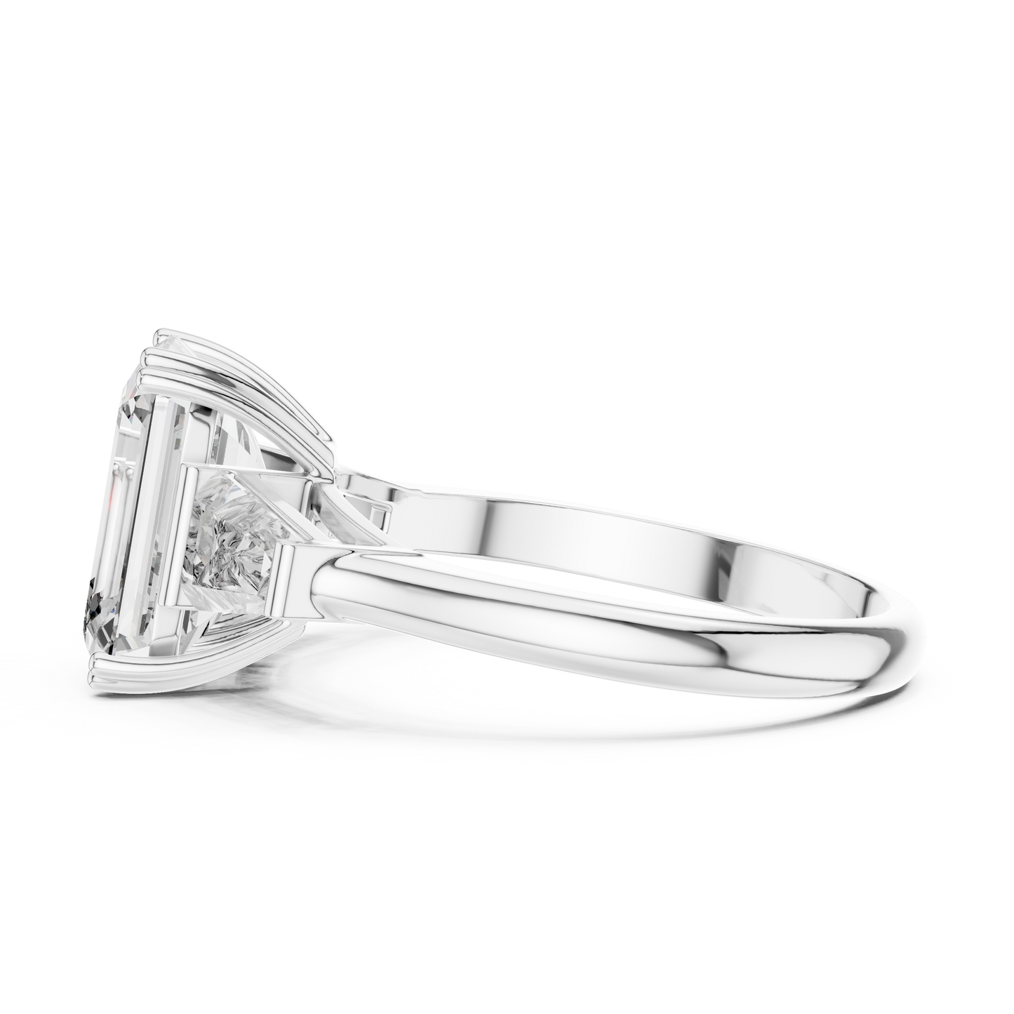 Regal Emerald Three-Stone Luxe Ring
