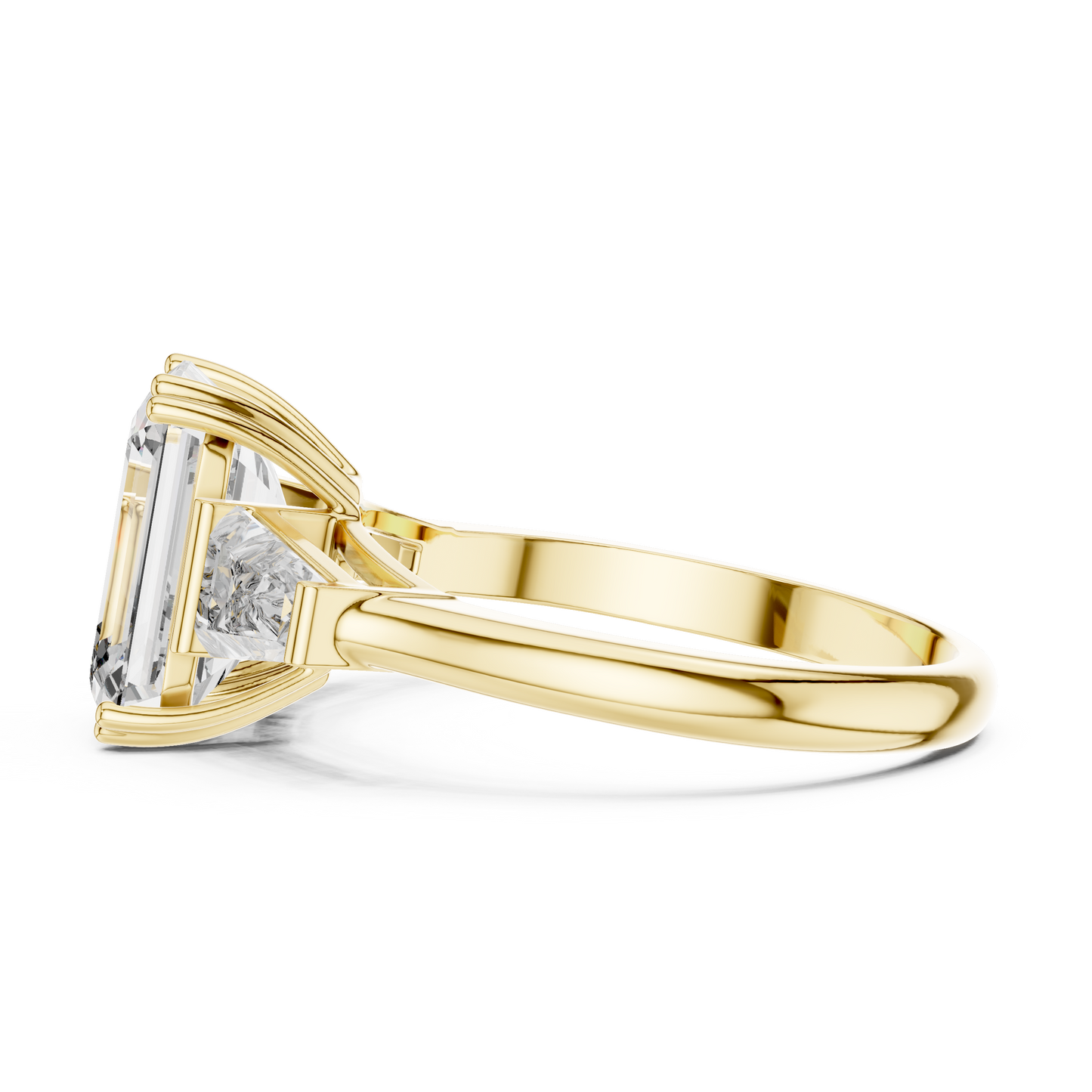 Regal Emerald Three-Stone Luxe Ring