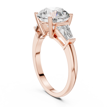 Aurelia RoundTrio Solitaire Ring