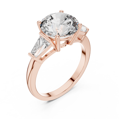 Aurelia RoundTrio Solitaire Ring