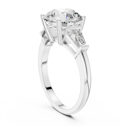 Aurelia RoundTrio Solitaire Ring