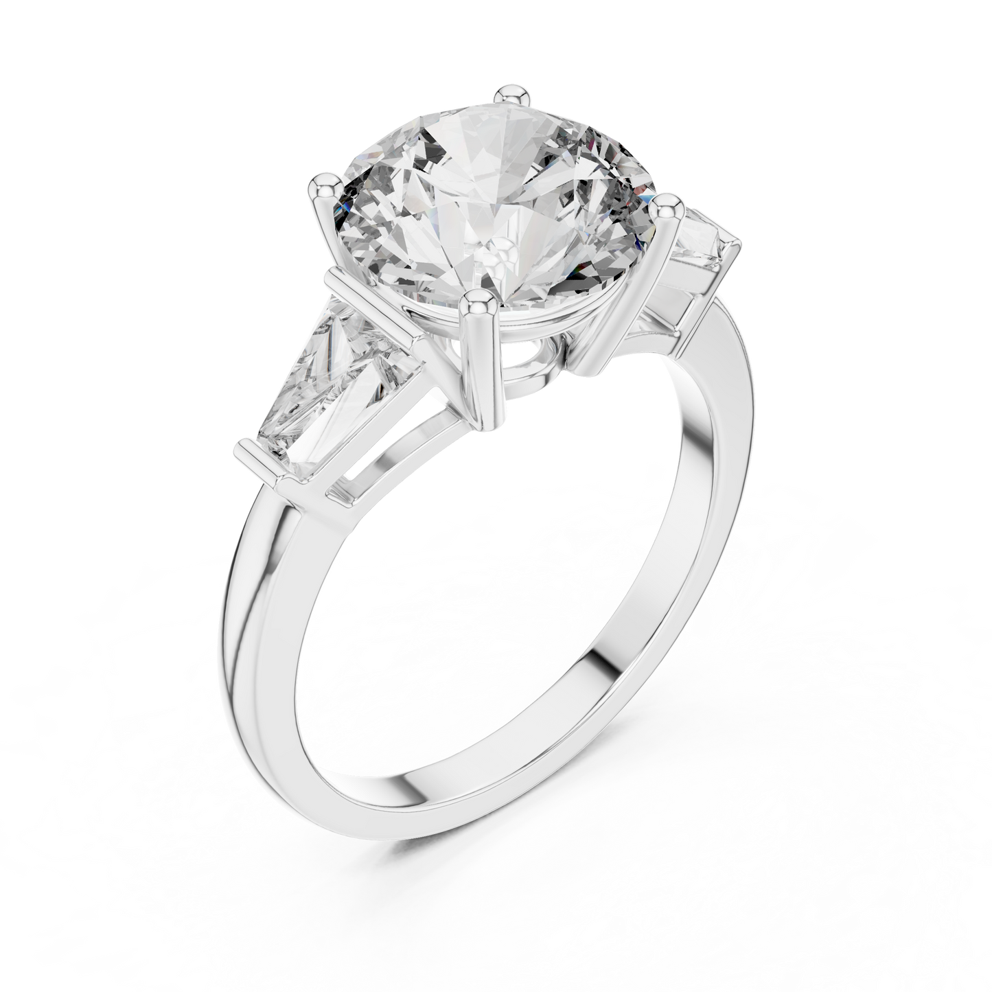 Aurelia RoundTrio Solitaire Ring