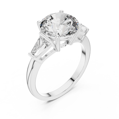 Aurelia RoundTrio Solitaire Ring