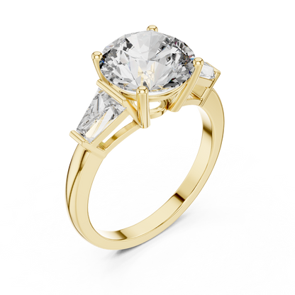 Aurelia RoundTrio Solitaire Ring
