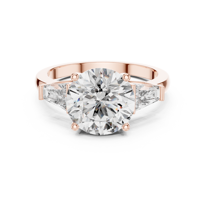 Aurelia RoundTrio Solitaire Ring