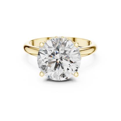 Round Cut Diamond Pavé Halo Engagement Ring