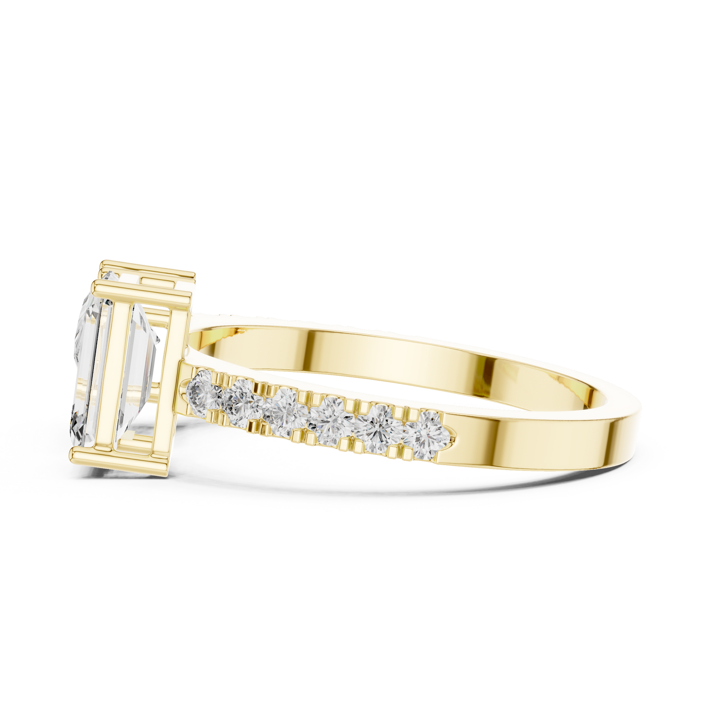 Emerald and Pear Two-Stone Diamond Ring