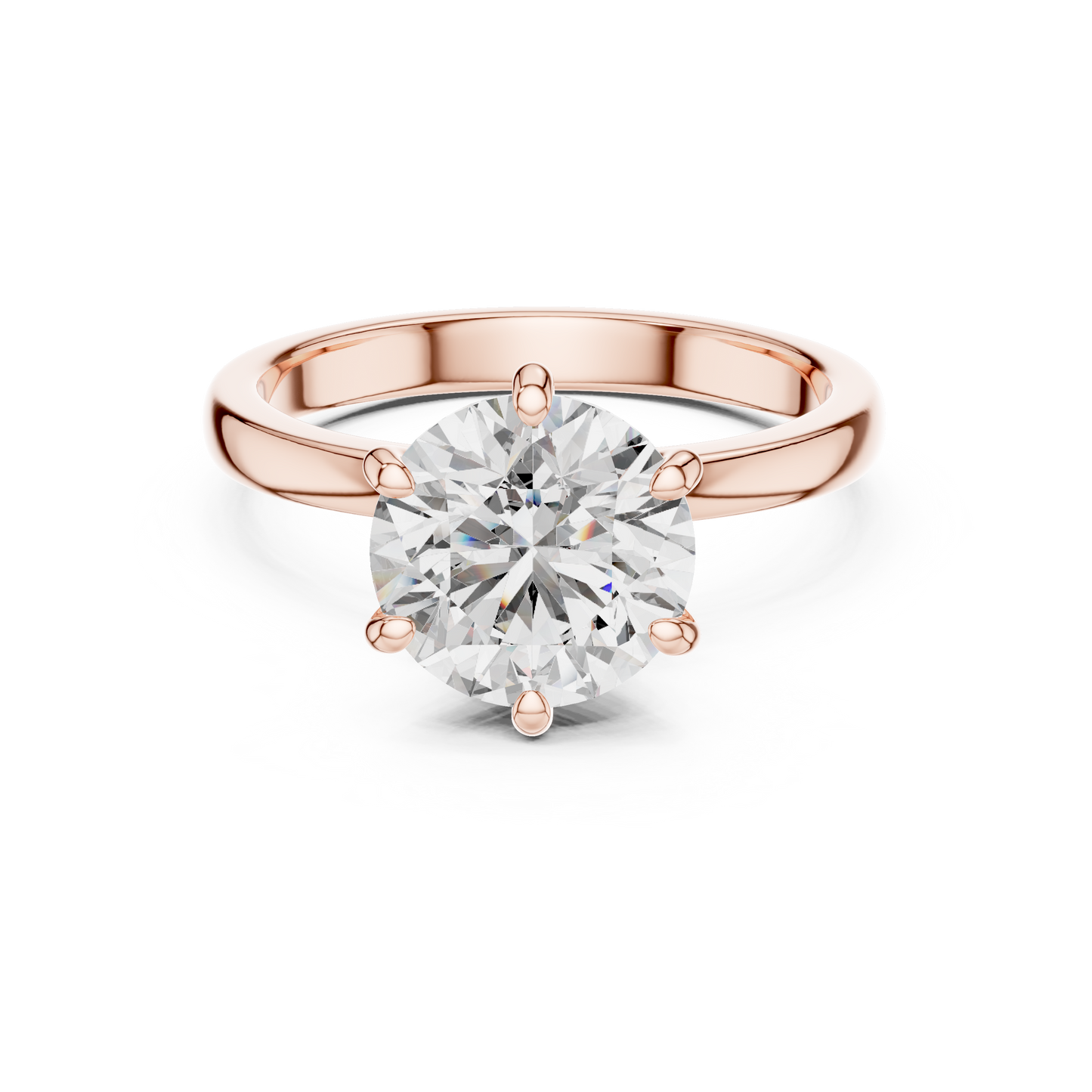 Round Solitaire Halo Engagement Ring