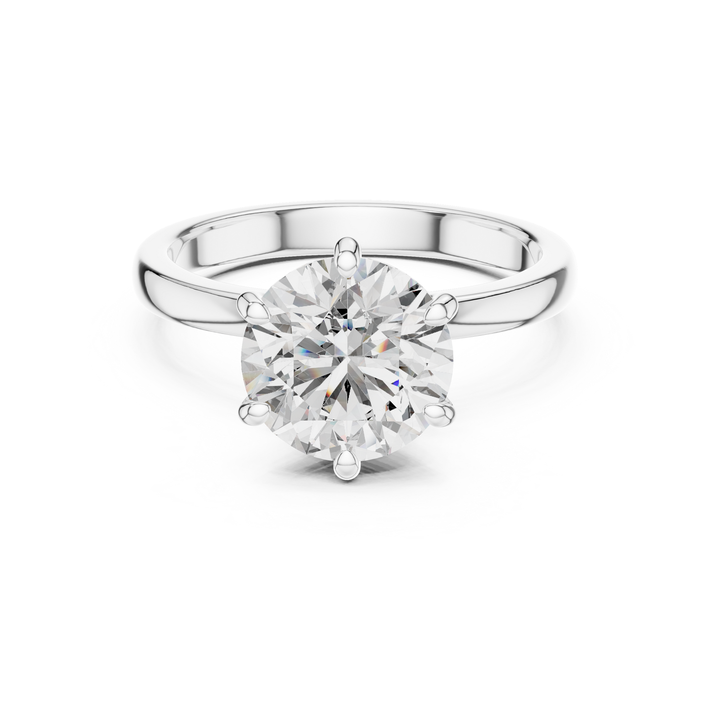 Round Solitaire Halo Engagement Ring