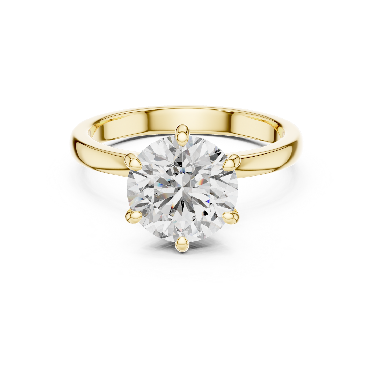Round Solitaire Halo Engagement Ring