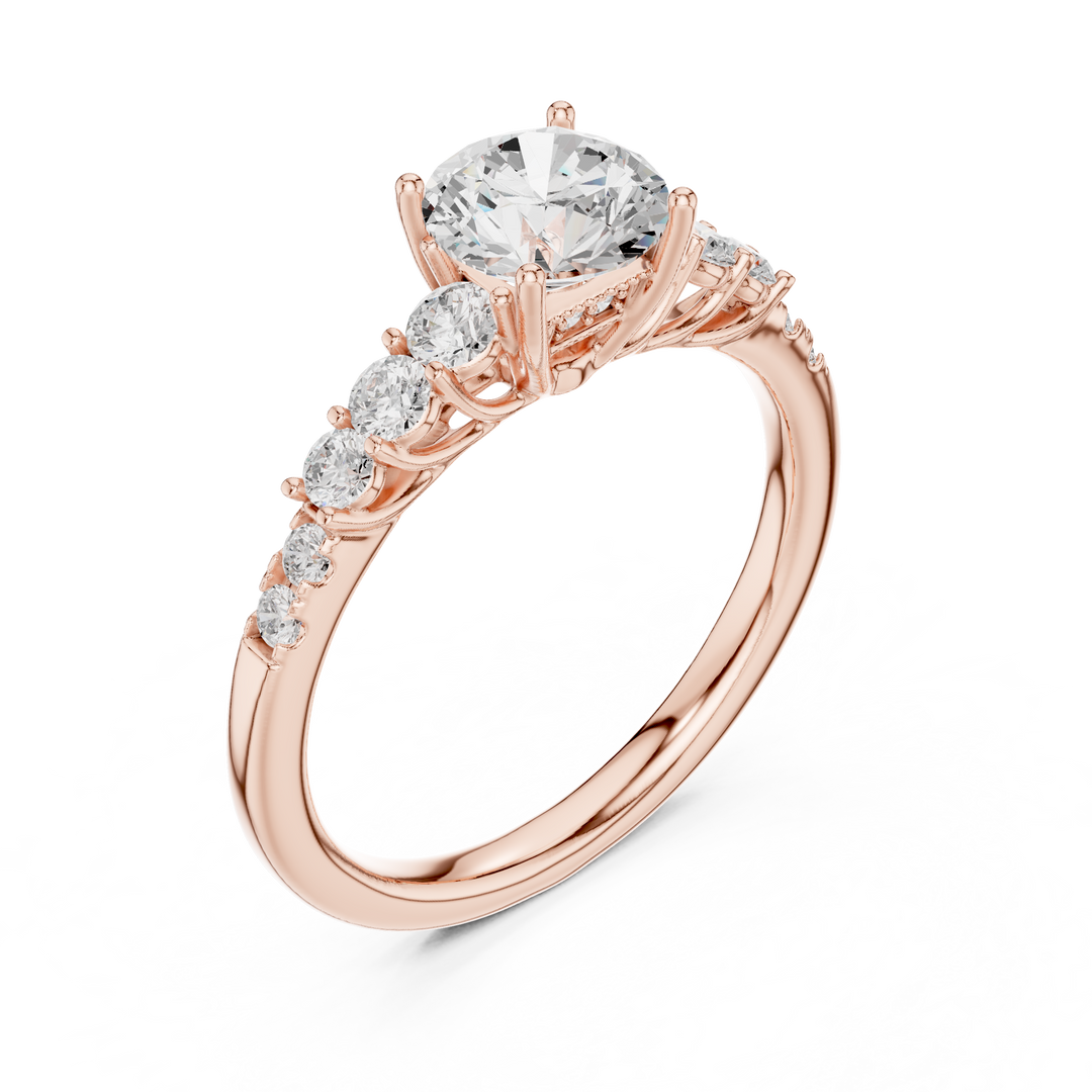 Diamond Accent Gallery Solitaire Ring