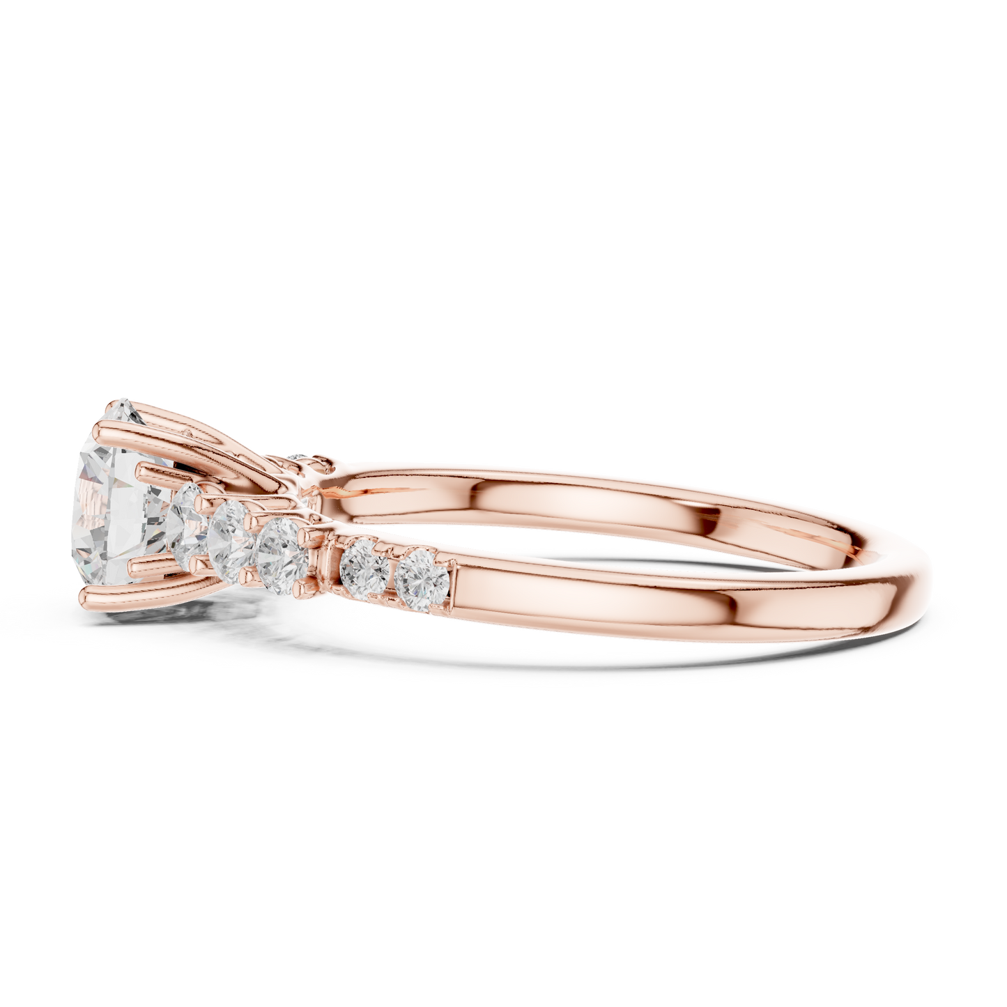 Diamond Accent Gallery Solitaire Ring