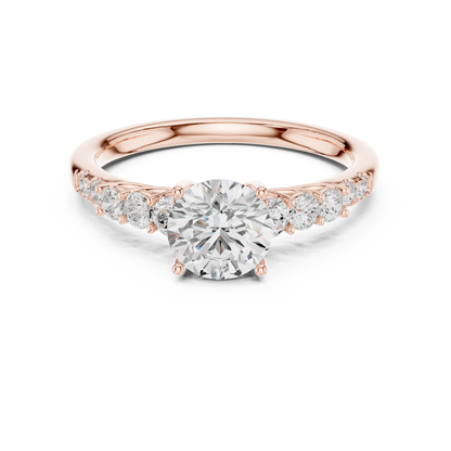 Diamond Accent Gallery Solitaire Ring