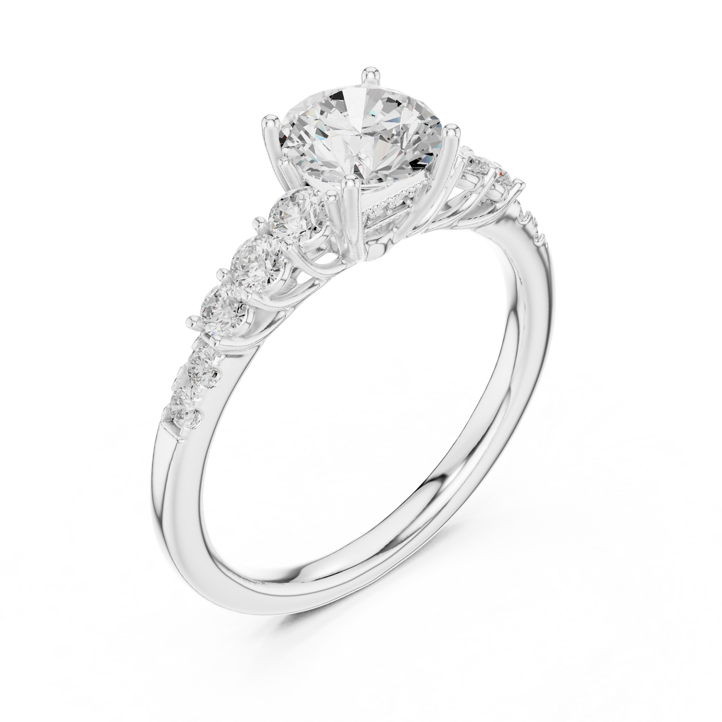 Diamond Accent Gallery Solitaire Ring