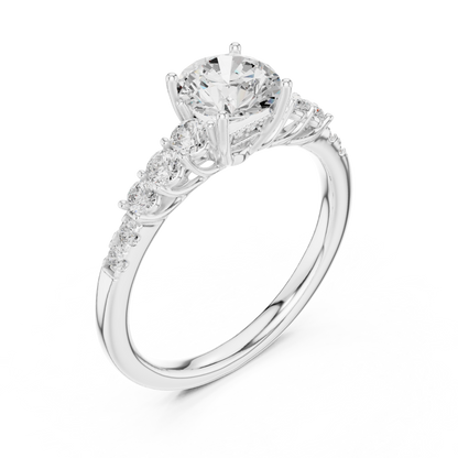 Diamond Accent Gallery Solitaire Ring