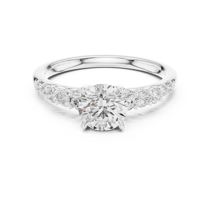 Diamond Accent Gallery Solitaire Ring