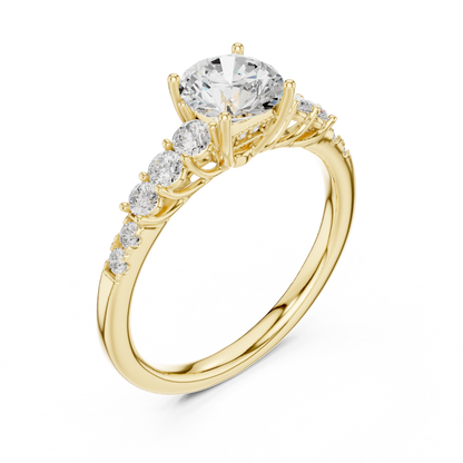 Diamond Accent Gallery Solitaire Ring