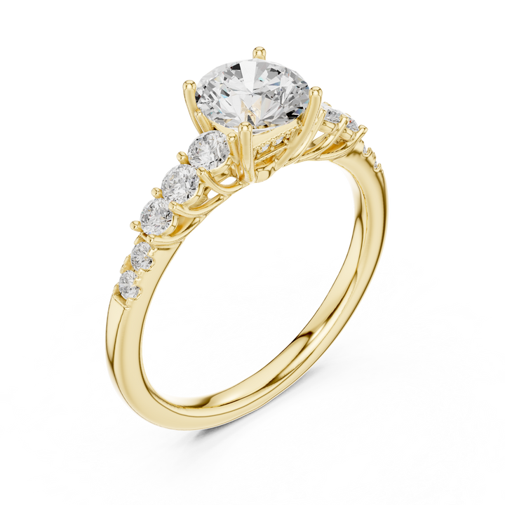 Diamond Accent Gallery Solitaire Ring