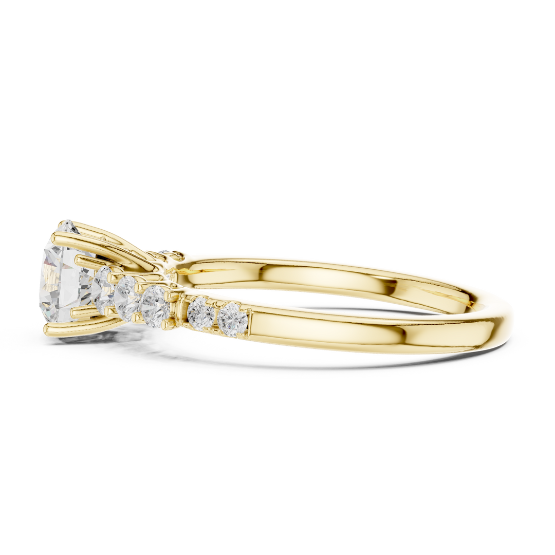 Diamond Accent Gallery Solitaire Ring