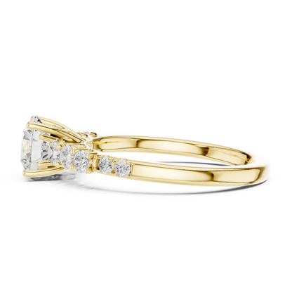 Diamond Accent Gallery Solitaire Ring
