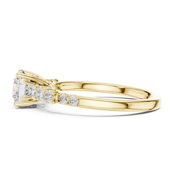 Diamond Accent Gallery Solitaire Ring