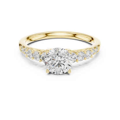Diamond Accent Gallery Solitaire Ring