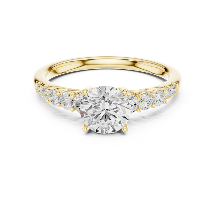 Diamond Accent Gallery Solitaire Ring