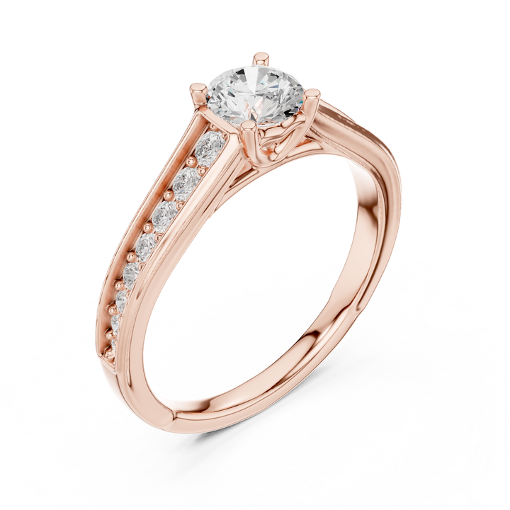 Classic Four-Prong Diamond Engagement Ring