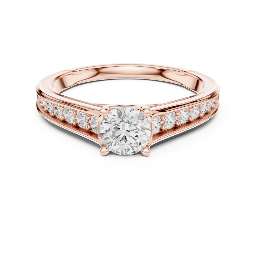 Classic Four-Prong Diamond Engagement Ring