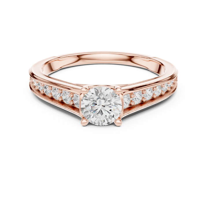 Classic Four-Prong Diamond Engagement Ring
