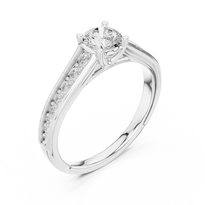 Classic Four-Prong Diamond Engagement Ring