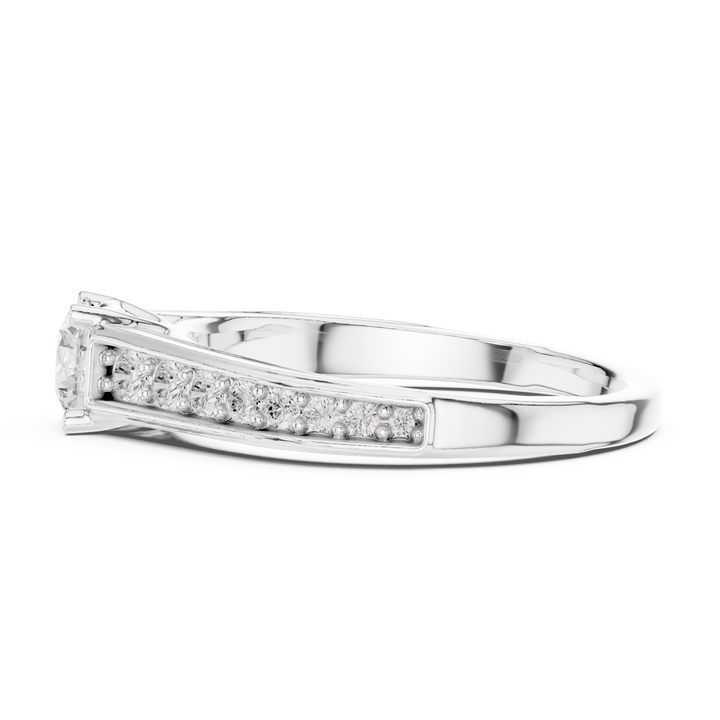 Classic Four-Prong Diamond Engagement Ring