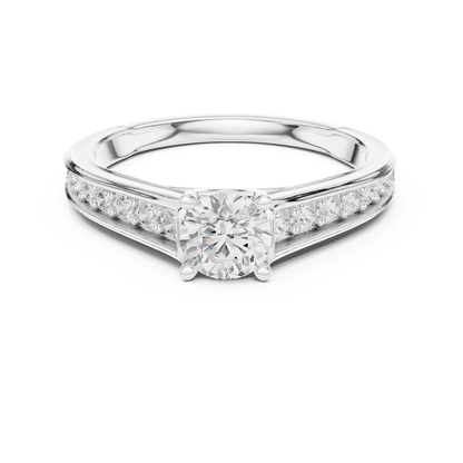 Classic Four-Prong Diamond Engagement Ring