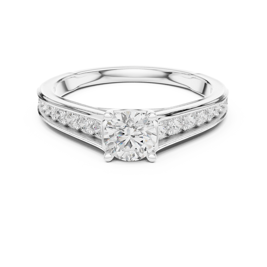 Classic Four-Prong Diamond Engagement Ring