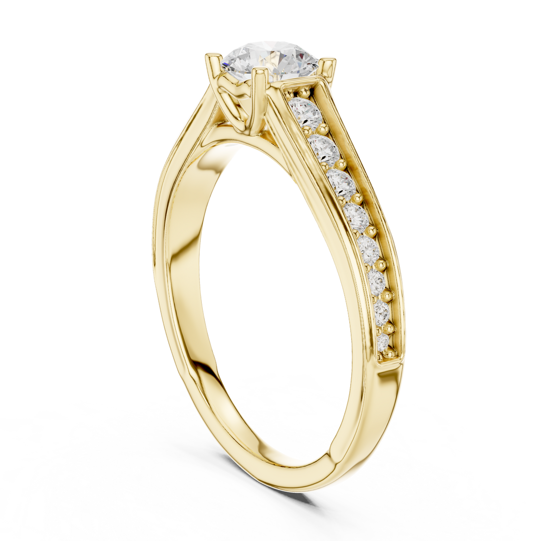 Classic Four-Prong Diamond Engagement Ring