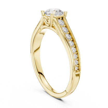 Classic Four-Prong Diamond Engagement Ring